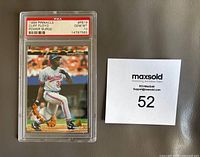 Front view of 1994 Pinnacle Power Surge Cliff Floyd card in PSA graded case showing GEM MT 10 label.