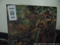 Close-up side view showing part of the print and condition of the material.