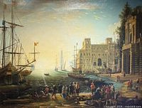 Frontal view of full painting and scene