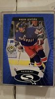 Wayne Gretzky New York Rangers card with UD Choice logo, blue starquest design