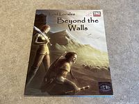 Front cover of the RPG book showing two characters looking out from a high vantage point with the title text and publisher logo.