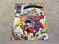 Front cover of game manual 'The Law of Darkness' showing illustrated DC Comics characters from 1990 edition.