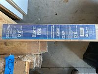 Top-down view of packaging label showing Rustic Pine branding and V-Joint text