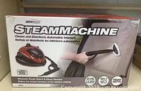 Auto Right Steam Machine in original box showing front packaging and features.