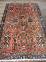 Top-down full view of rug showing pattern and colors