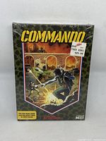 Front view of sealed Commando game for Atari 2600 with retail price sticker from Zellers.