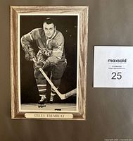 Front of the 1964-67 Group 3 Beehive hockey card showing Gilles Tremblay in Montreal Canadiens uniform, framed by wood-colored border with name plate.