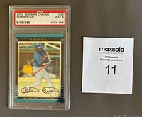 Front view of the 2002 Bowman Chrome Wilkin Ruan Expos baseball card number 304, graded MINT 9 by PSA in a clear protective slab.