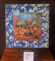 Front view of The Rolling Stones 1967 LP Their Satanic Majesties Request featuring the rare 3D hologram cover with psychedelic artwork.