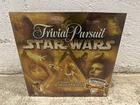 Sealed Star Wars Trivial Pursuit Classic Trilogy Collector's Edition board game box with vintage-themed artwork and character images from the original trilogy.