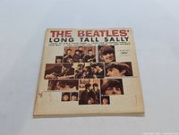 Front cover of The Beatles Long Tall Sally LP showing collage of band photos and album title text