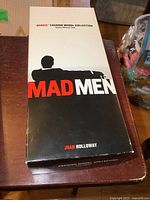 Front of original Mad Men-themed doll box showing Barbie Fashion Model Collection and character name