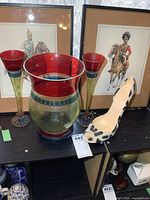 All vases and shoe holder together showing size, color, and design.