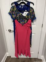 All three dresses on hangers for overview