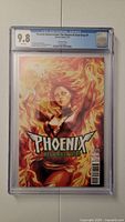 Front cover of the CGC graded Phoenix Resurrection comic book showing Jean Grey in Phoenix form.
