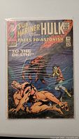 Front cover photo showing full comic book cover with title, issue number 80, Sub-Mariner and Hulk, cover price 12 cents