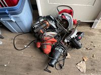 Pile of saws showing all items from above