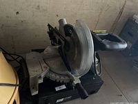 Full view of Delta corded miter saw on work surface