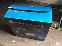 HP Envy 7640 retail box exterior showing model and features