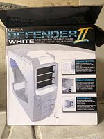 Factory-sealed box displaying Ultra Defender II white midtower gaming case