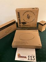 Boxed Pampered Chef items grouped together