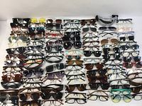 Overhead view of entire assortment laid out in rows