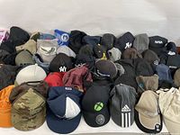 Front view showing full assortment of caps