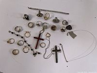 Group shot of all jewelry pieces laid out