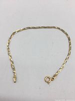 Full view of bracelet laid flat showing overall design and length