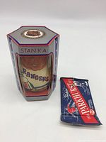 Wobble doll in original box beside sealed Parkhurst card pack