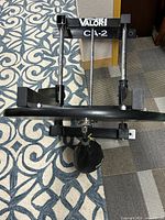 Full view of the Valor Fitness CA-2 speed bag stand showing the metal frame and attached speed bag hanging.