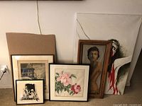 Group photo of all five pieces showing variety in size, framing, and subjects
