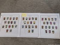 Three pages displaying 50 postally used 1992 USA Wildflower stamps mounted in printed mounts.