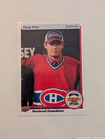 Front side of Carey Price hockey card showing player image, team jersey, and Top Draft Pick logo.