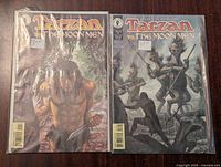 Front covers of Tarzan vs The Moon Men issues #17 and #18 showing cover art with Tarzan and moon men respectively.