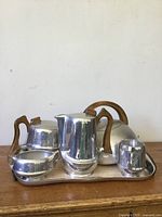 Group shot of all five pieces on tray