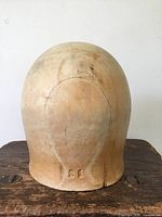 Front view of the vintage solid wood hat stand showing natural wood finish and number '20' marking.