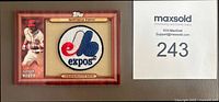 Front of 2011 Topps Jayson Werth Montreal Expos Throwback Manufactured Logo Patch card showing player image and embroidered patch