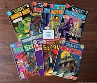 Group shot of all ten DC horror comics fanned out