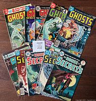 Group shot of all 10 DC horror comics