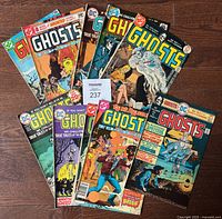 All ten Ghosts comics fanned out showing covers