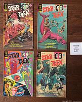 Front covers of all four Gold Key Star Trek comics