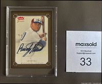 Front view of signed Rusty Staub 2004 Fleer Greats card in holder
