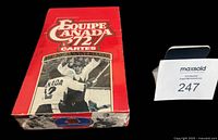 Top view of sealed Équipe Canada ’72 wax box