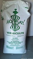 Full view of the 4 cubic foot Holiday Vermiculite bag with brand and product information visible.