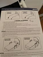 Image of the M-Rail installation instructions from Drive Medical showing details of low and high profile bed rail assembly.