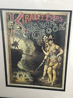 Close-up of the framed Kirally Brothers Black Crook promotional picture showing the theatrical artwork and lettering.