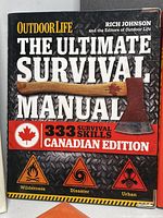 Single book cover of The Ultimate Survival Manual Canadian Edition with survival skills for wilderness, disaster, and urban environments