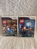 Front covers of two LEGO Harry Potter video game cases for Nintendo Wii, showing character artwork and titles.