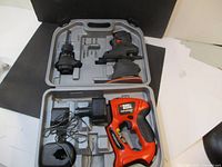 Photo highlighting cordless finishing sander and drill with torque adjustment dial